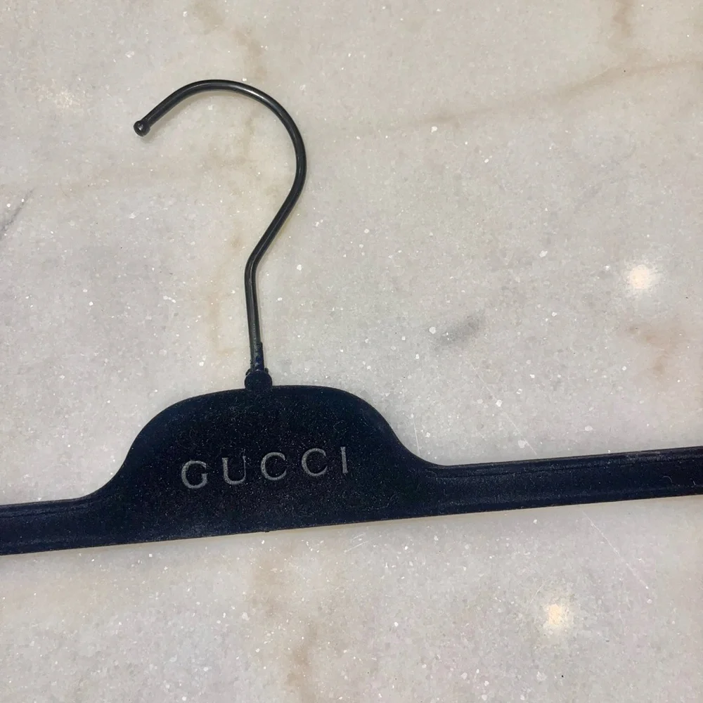 Gucci black velvet clothes hanger